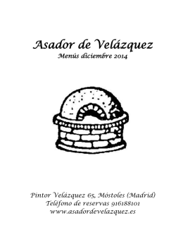 Menus para grupos - Asador de Vel&aacute;zquez