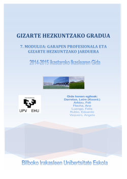GIZARTE HEZKUNTZAKO GRADUA - Portal de la Escuela
