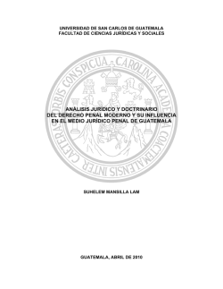 análisis jurídico y doctrinario del derecho penal - Biblioteca USAC
