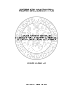 an&aacute;lisis jur&iacute;dico y doctrinario del derecho penal - Biblioteca USAC