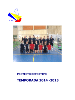 Proyecto deportivo 2014-2015 (.pdf) - Club Bádminton Alicante