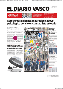 Kiosko y Más - Diario Vasco (Alto Urola) - 25 oct. 2014 - Page #1