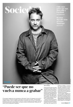 &ldquo;Puede ser que no vuelva nunca a grabar&rdquo;