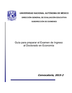 Guía para preparar el Examen de Ingreso al - Inicio - UNAM
