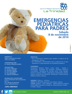EMERGENCIAS PEDIÁTRICAS PARA PADRES - Centro Médico