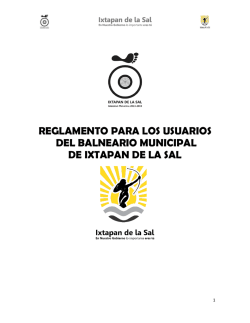 Reglamento para los Usuarios del Balneario - Ixtapan de la Sal