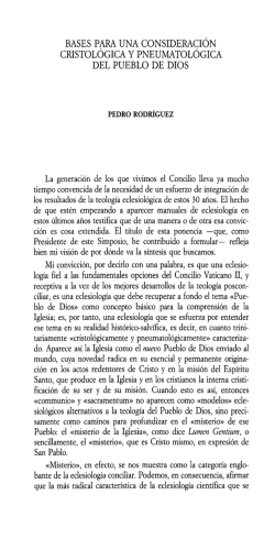 BASES PARA UNA CONSIDERACIÓN CRISTOLÓGICA y - Dadun