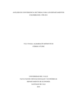 análisis de convergencia sectorial para los departamentos