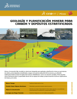 GEOLOGÍA Y PLANIFICACIÓN MINERA PARA CARbÓN - GEOVIA