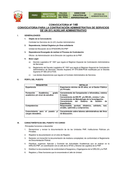 convocatoria nº 148 convocatoria para la contratación - Conadis