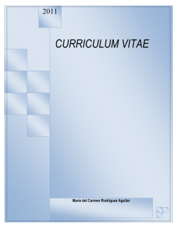 CURRICULUM VITAE - P&aacute;ginas Personales UNAM