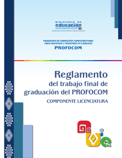 reglamento del trabajo final de graduaci&oacute;n. licenciatura