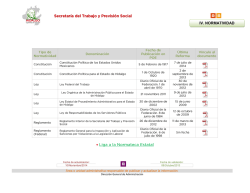 Secretar&iacute;a del Trabajo y Previsi&oacute;n Social IV. NORMATIVIDAD &bull; Liga