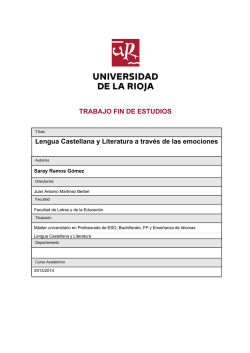 Lengua Castellana y Literatura a través de las emociones