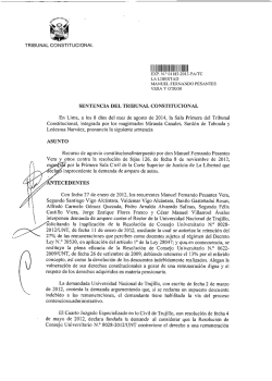I011II II II - Tribunal Constitucional del Perú