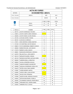 Econometría I - Facultad de Ciencias Económicas y de Administración