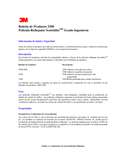 Boletín de Producto 3200 Película Reflejante Scotchlite Grado - 3M