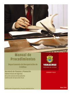 Departamento de Recuperación de Créditos - Gobierno del Estado