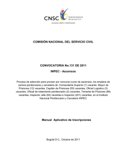 Manual de inscripciones - CNSC Comisión Nacional del Servicio Civil