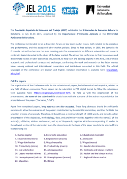 Solicitud de trabajos - Asociaci&oacute;n Espa&ntilde;ola de Econom&iacute;a del Trabajo