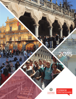 CATÁLOGO - Cursos Internacionales - Universidad de Salamanca