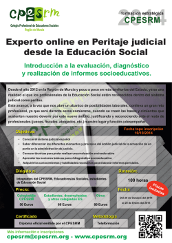 Experto online en Peritaje judicial desde la Educación Social - cpesrm