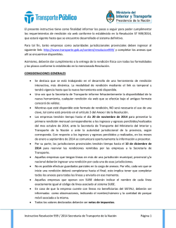 Instructivos - Secretaría de Transporte de la Nación Argentina