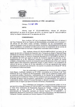 10 OCT 2014 - Municipalidad Provincial de Chiclayo