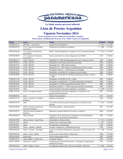 Lista de Precios Argentina - Editorial Médica Panamericana