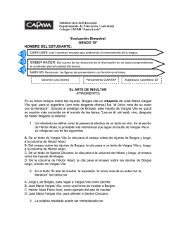 Evaluaci&oacute;n Bimestral GRADO 10&deg; NOMBRE DEL - Portal Colegio