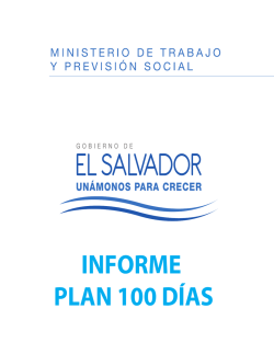 informe-plan-100-dias-mtps - Ministerio de Trabajo y Previsi&oacute;n Social