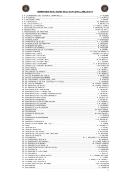 REPERTORIO DE LA BANDA DE LA OLIVA DE SALTERAS