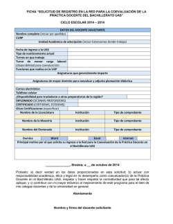 Ficha de Registro Red Coevaluación - Bachillerato UAS