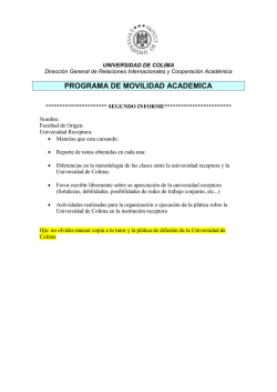 segundo informe - Universidad de Colima