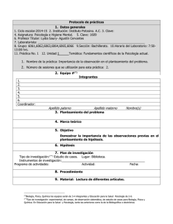 Protocolo de pr&aacute;cticas Datos generales 1. Ciclo escolar:2014-15 2