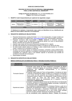 AVISO DE CONVOCATORIA - EsSalud
