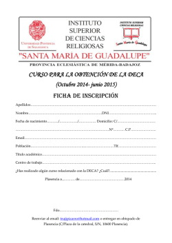 CURSO PARA LA OBTENCI&Oacute;N DE LA DECA