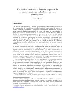 Un análisis metateórico de cómo se plasma la bioquímica dinámica