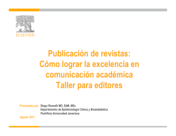 Publicación de revistas: Cómo lograr la excelencia en - Elsevier