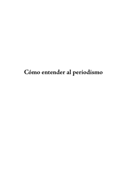 Cómo entender al periodismo - Konrad-Adenauer-Stiftung