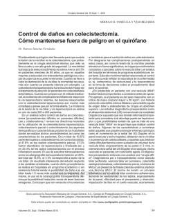 Control de daños en colecistectomía. Cómo - edigraphic.com