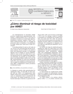 &iquest;C&oacute;mo disminuir el riesgo de toxicidad por AINE? - Revista de