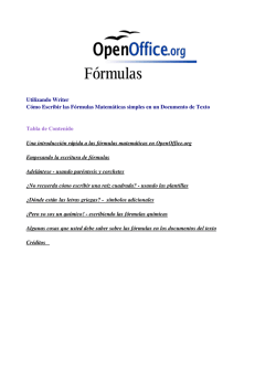 Utilizando Writer Cómo Escribir las Fórmulas - IES Galileo