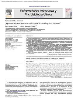 &iquest;Qu&eacute; antibi&oacute;ticos debemos informar en el antibiograma y - Yimg