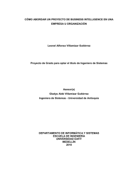 C&oacute;mo abordar un proyecto de business intelligence en una