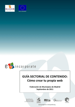 GUÍA SECTORIAL DE CONTENIDO: Cómo crear - E-Incorporate 2