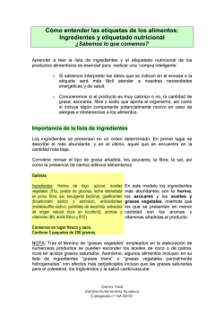 C&oacute;mo entender las etiquetas de los alimentos - Nudieva