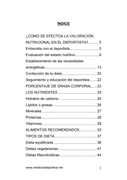 &iquest;C&Oacute;MO SE EFECT&Uacute;A LA VALORACI&Oacute;N NUTRICIONAL EN EL