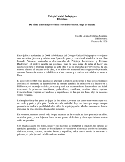 De c&oacute;mo el montaje esc&eacute;nico se convirti&oacute; en un juego de lectura