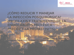 &iquest;C&Oacute;MO REDUCIR Y MANEJAR LA INFECCI&Oacute;N POSQUIR&Uacute;RGICA